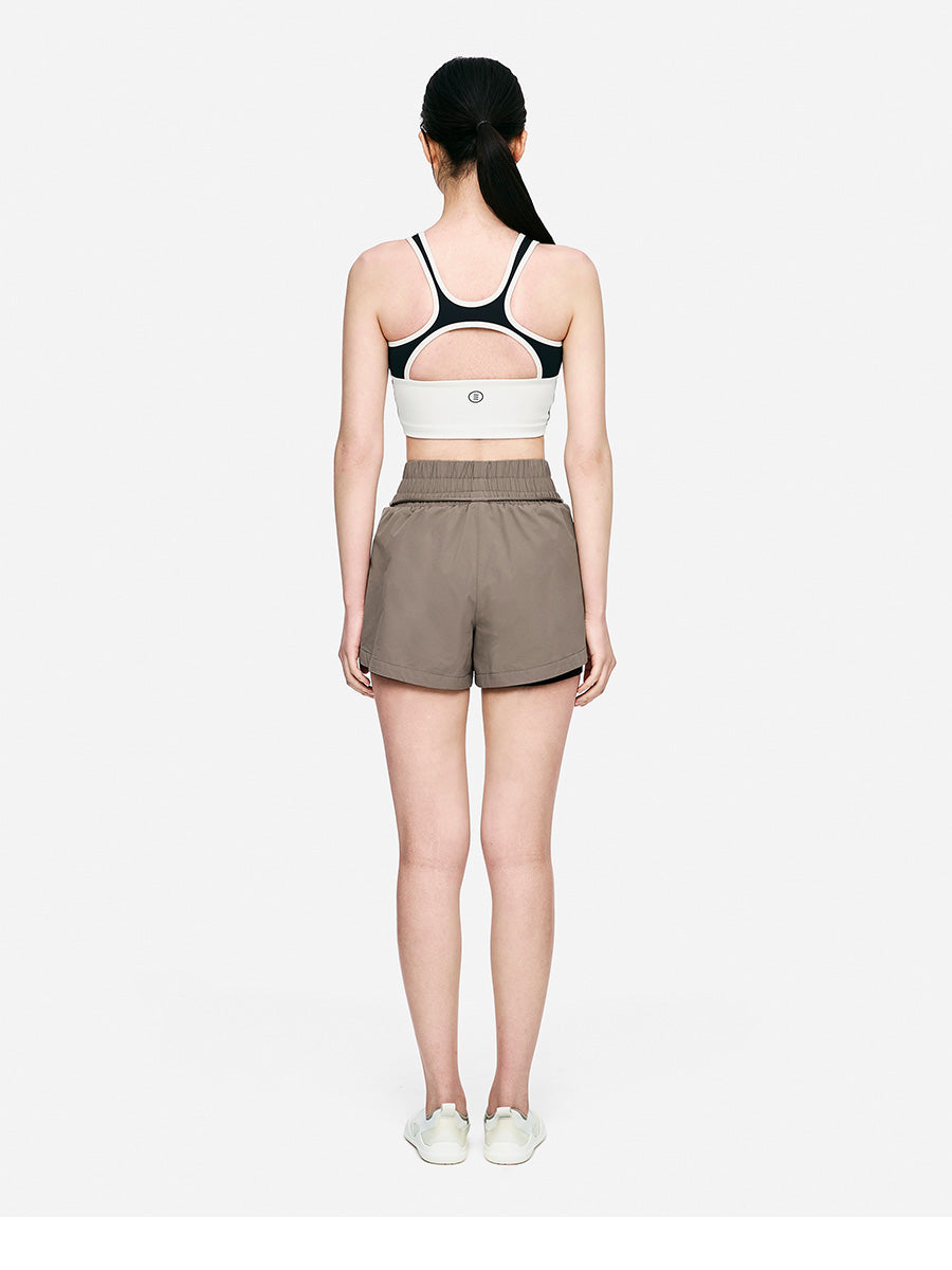 Barrel Women Color Scheme Bra Top-black