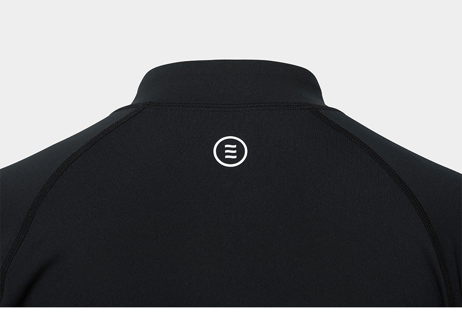 Barrel Women Color Scheme Crop Zip Rashguard-black