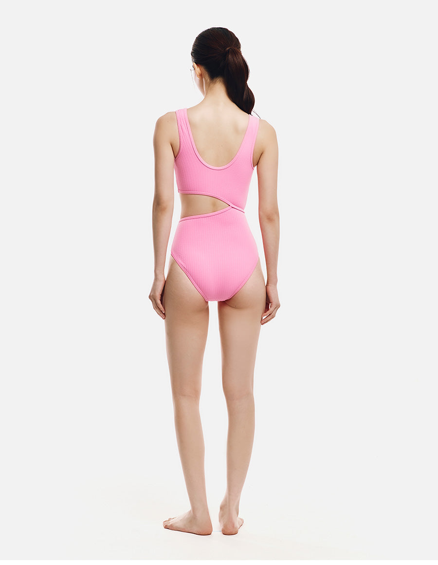 Barrel Women Cut-Out One Piece-PINK12