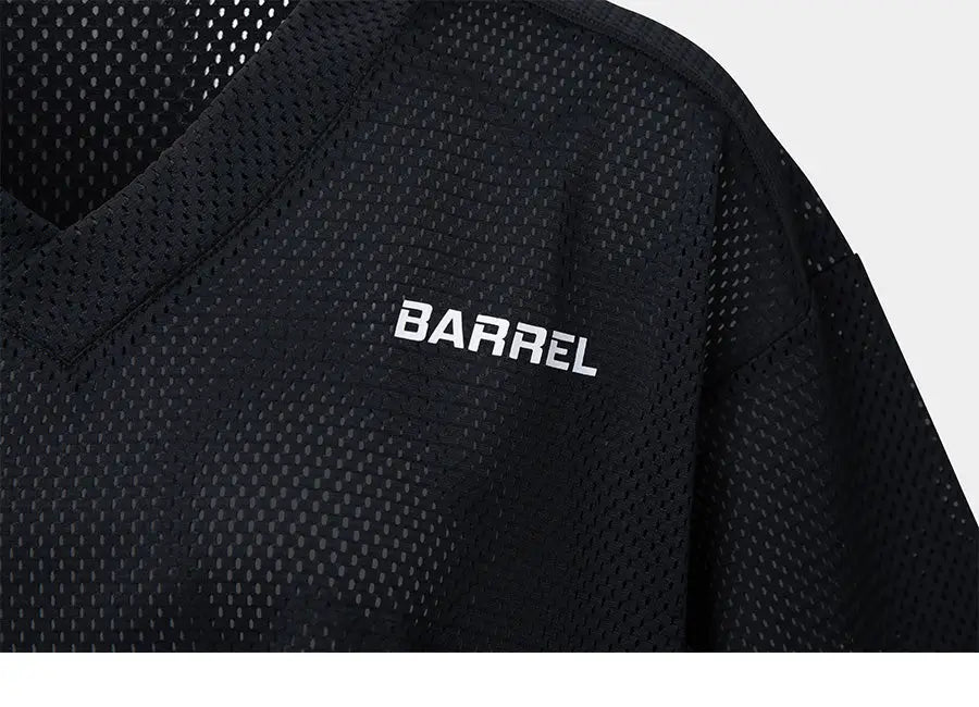 Barrel Women Motion Mesh Crop Cover Up-black