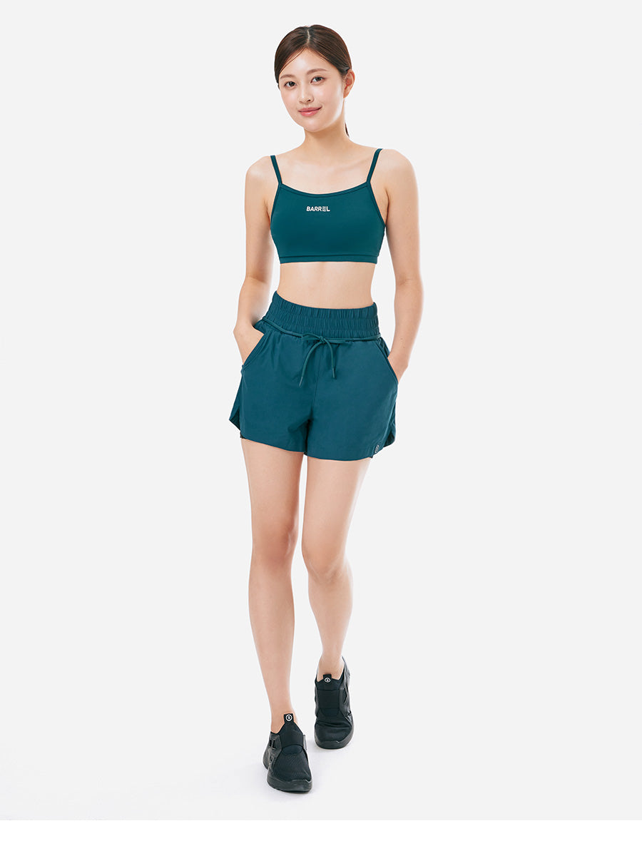 Barrel Women Essential Active BraTop-DEEP GREEN_image1