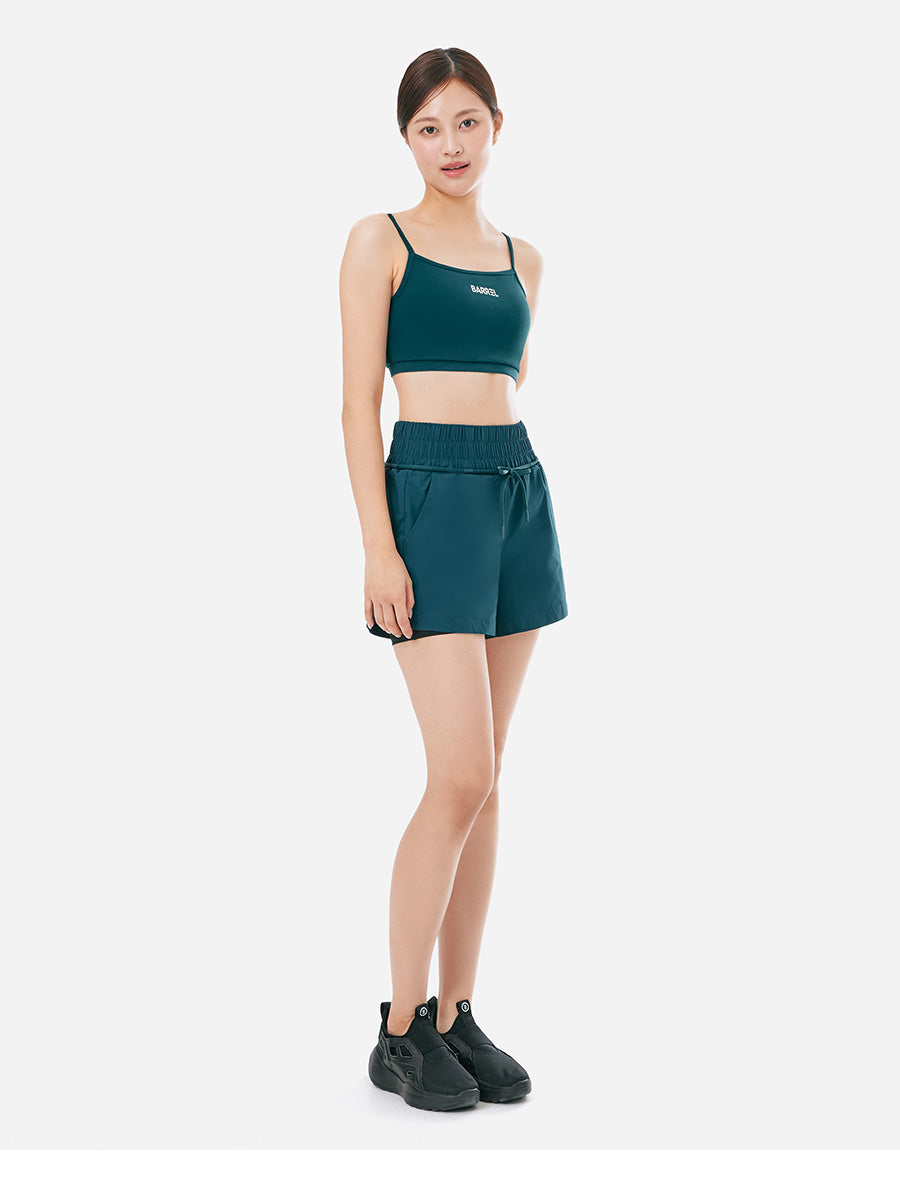 Barrel Women Essential Active BraTop-DEEP GREEN_image2