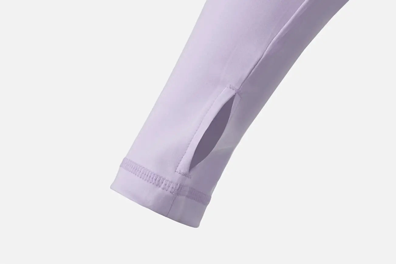 Barrel Women Essential Crop Zip Rashguard-LAVENDER11