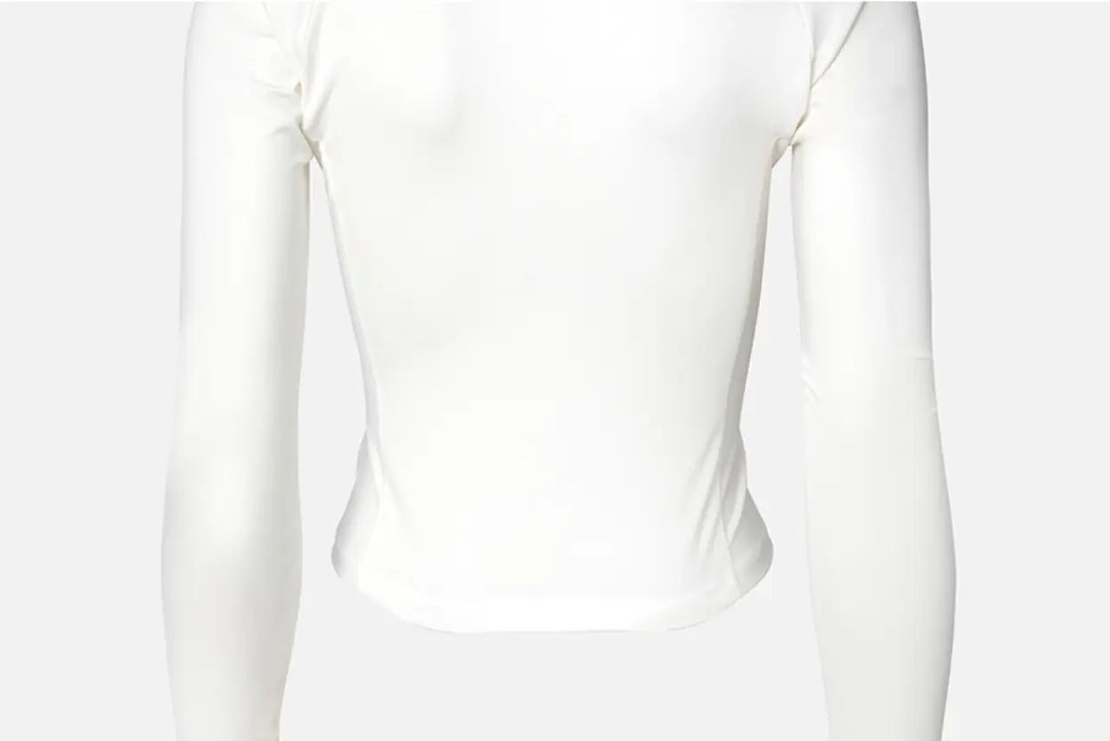 Barrel Women Essential Crop Zip Rashguard-WHITE10