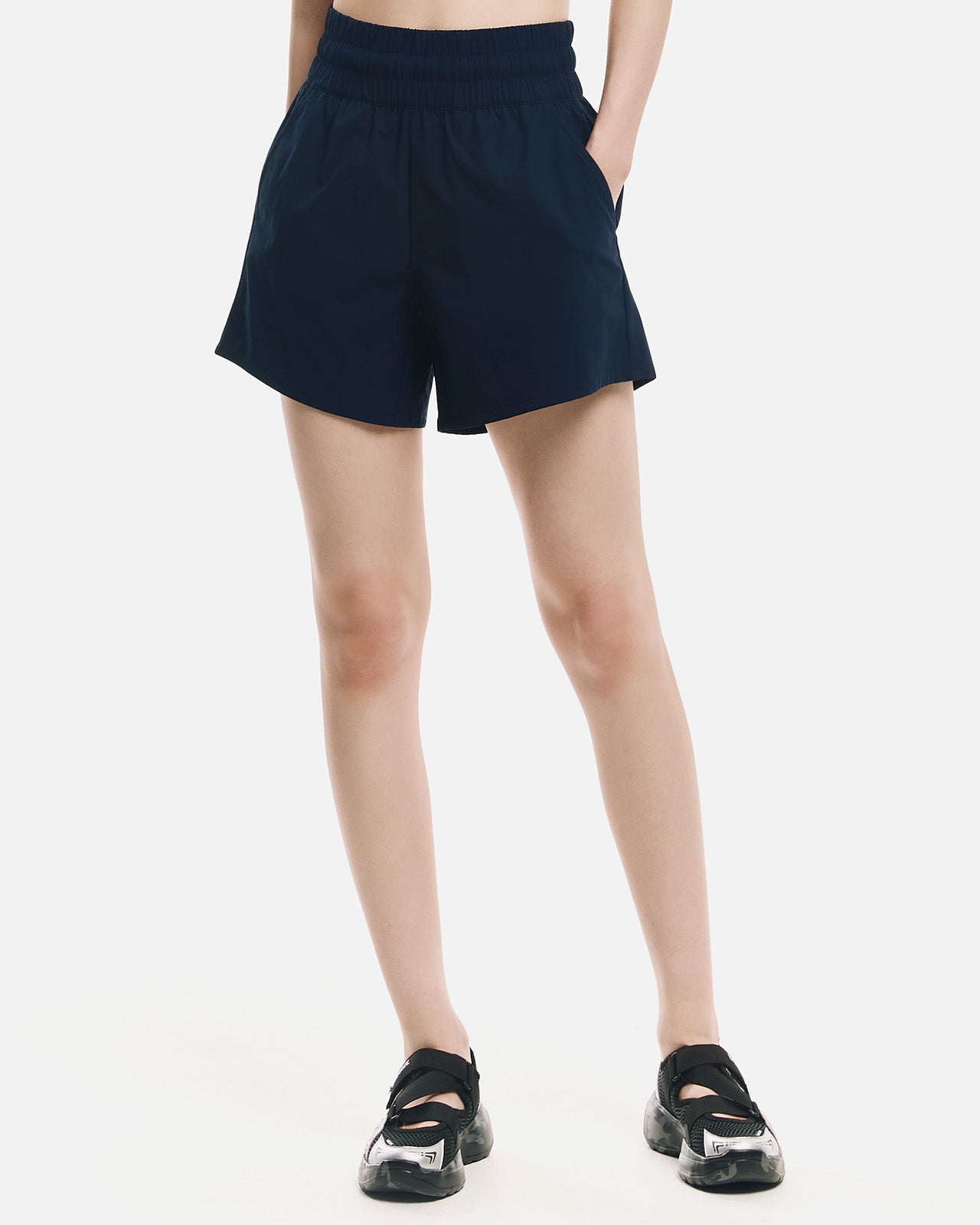 Barrel Women Essential HW Half Legging Shorts-NAVY3