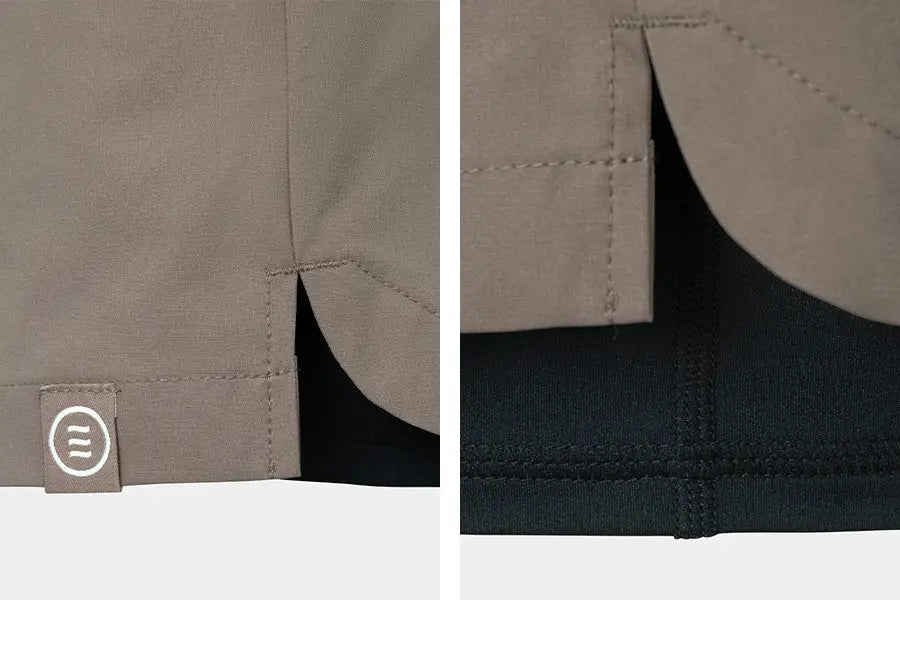 Barrel Women Essential HW Half Leggings Shorts-BEIGE_image6