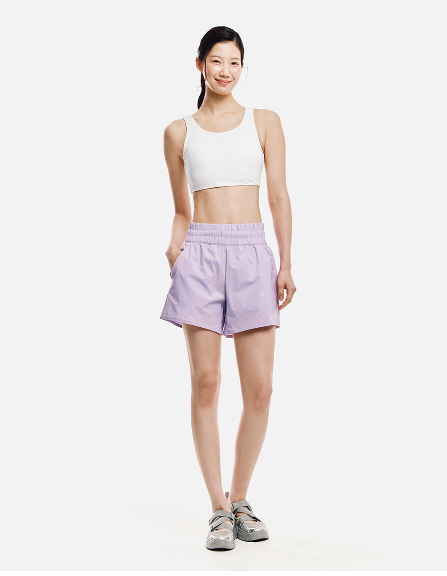 Barrel Women Essential HW Half Leggings Shorts-LAVENDER3