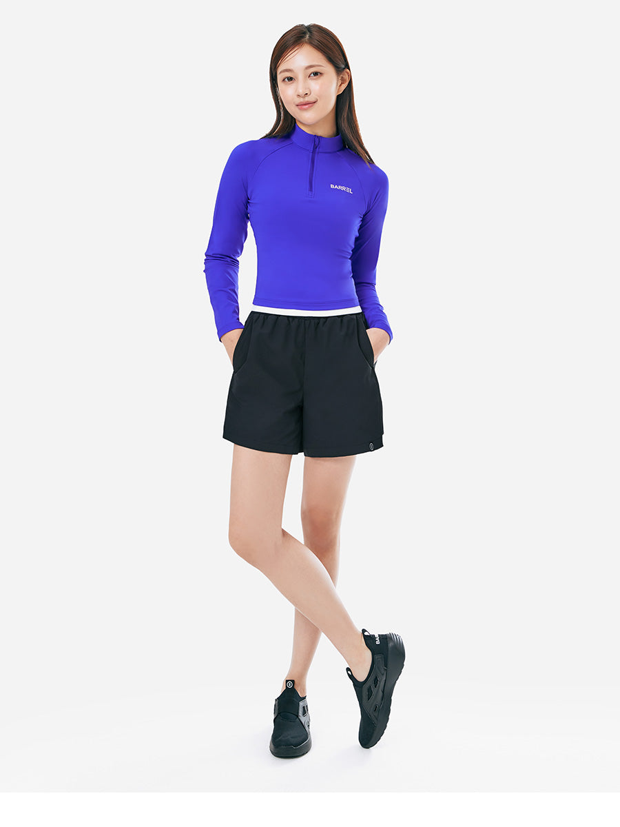 Barrel Women Essential HW Half Water Shorts-BLACK_image1