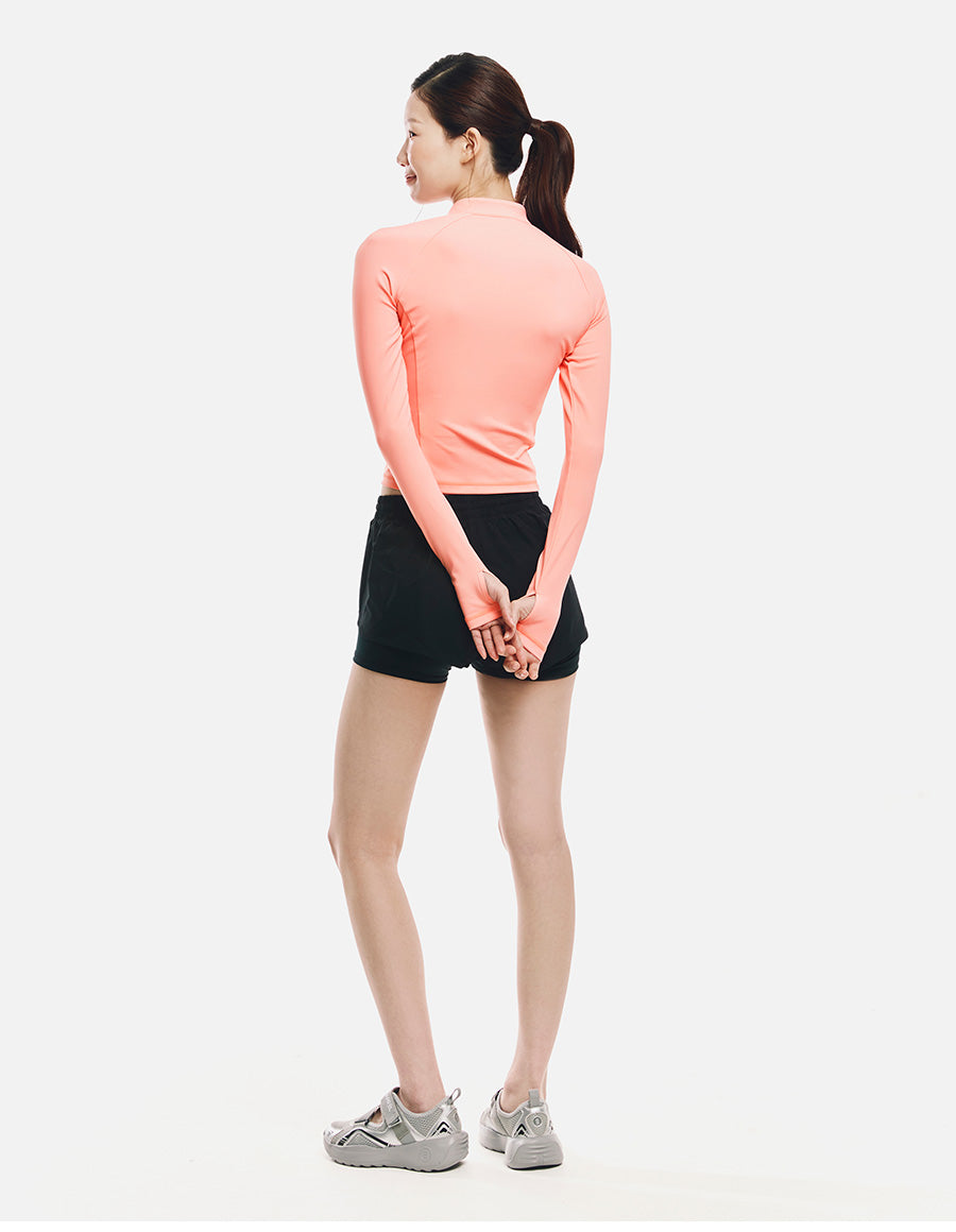Barrel Women Essential Half Legging Shorts-BLACK7