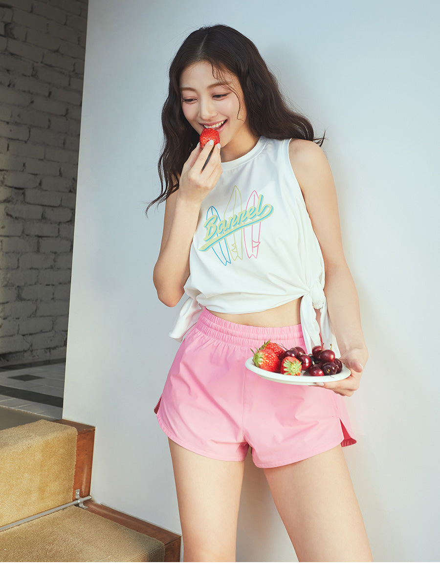 Barrel Women Essential Half Legging Shorts-PINK3