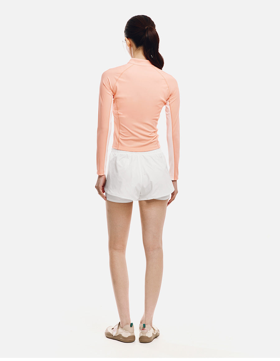 Barrel Women Essential Half Legging Shorts-WHITE7