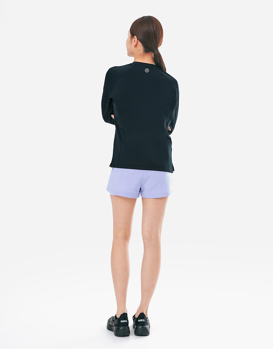 Barrel Women Essential Half Leggings Shorts-LAVENDER_image3