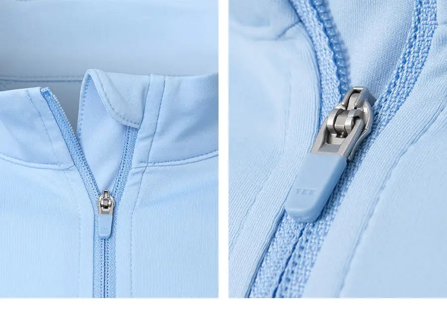 Barrel Women Essential Half Zip Crop Rashguard-BLUE_image6