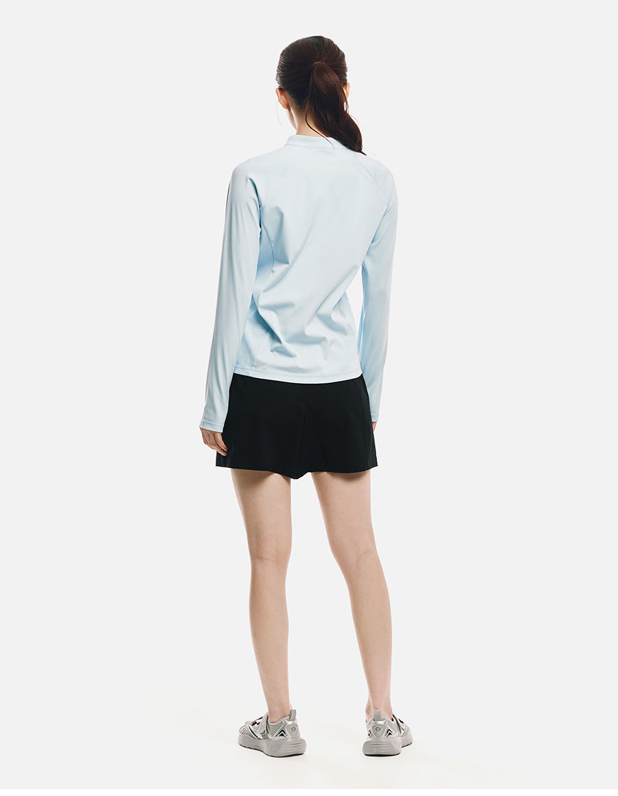 Barrel Women Essential Relax Zip Rashguard-BLUE8