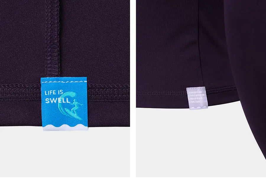 Barrel Women Essential Zip-Up Crop Rash Guard-BURGUNDY_image8