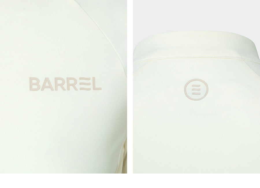 Barrel Women Essential Zip-Up Crop Rash Guard-IVORY_image6