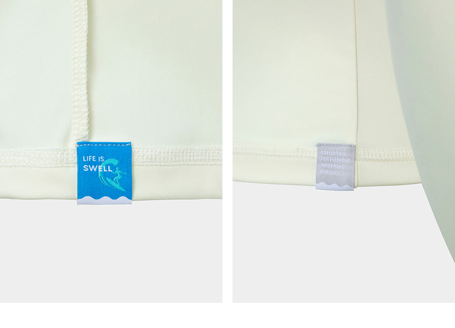 Barrel Women Essential Zip-Up Crop Rash Guard-IVORY_image7