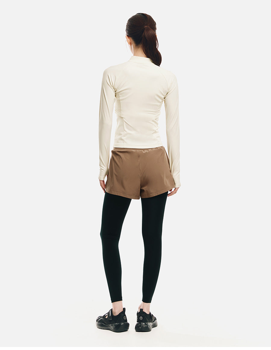 Barrel Women Essential Zip-Up Rashguard-IVORY8