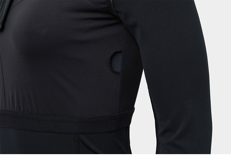 Barrel Women Logo Half Zip Crop Rashguard-BLACK12