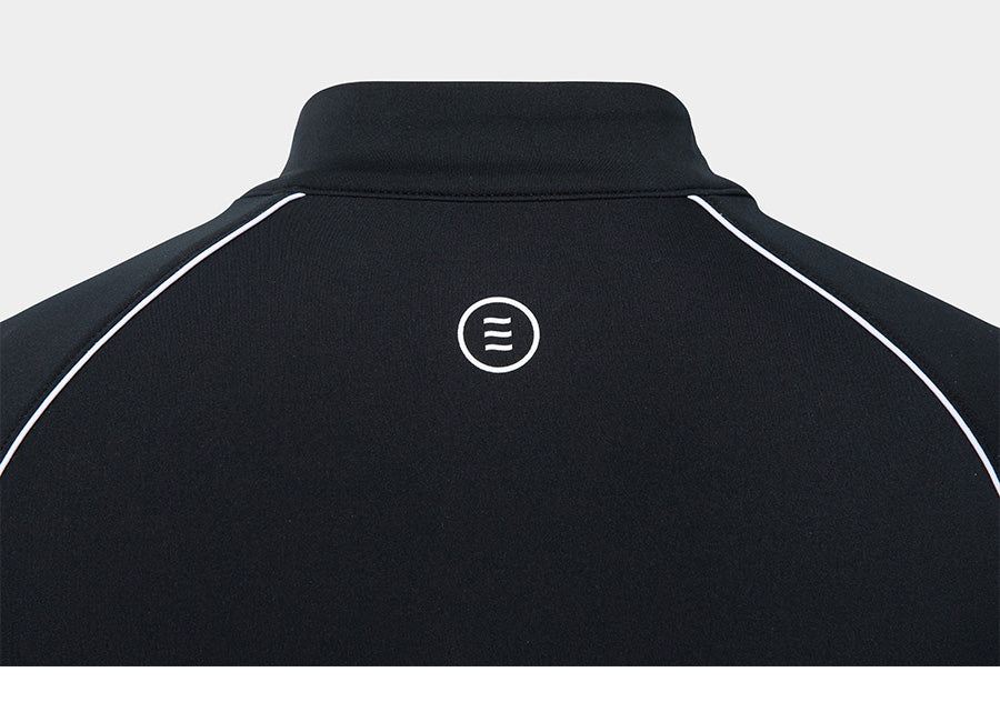 Barrel Women Logo Half Zip Crop Rashguard-BLACK13