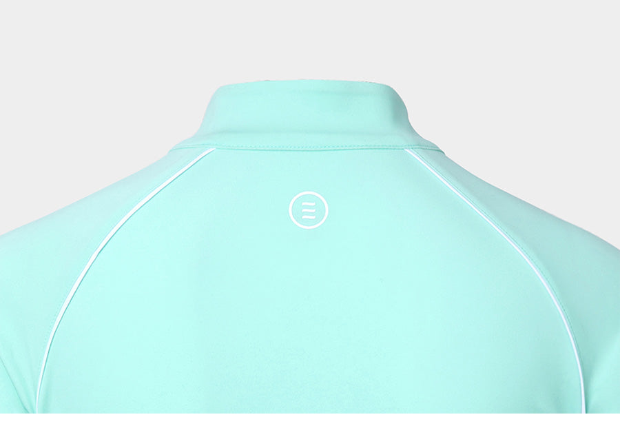 Barrel Women Logo Half Zip Crop Rashguard-MINT12