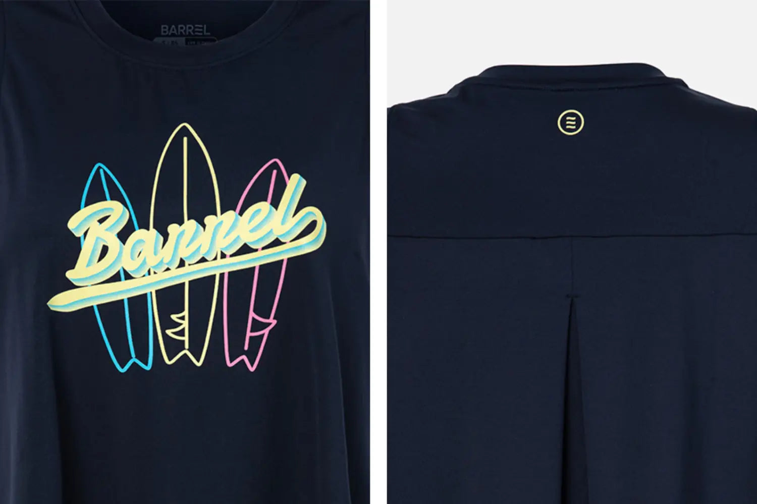 Barrel Women Neon Board Rash Tank-NAVY8