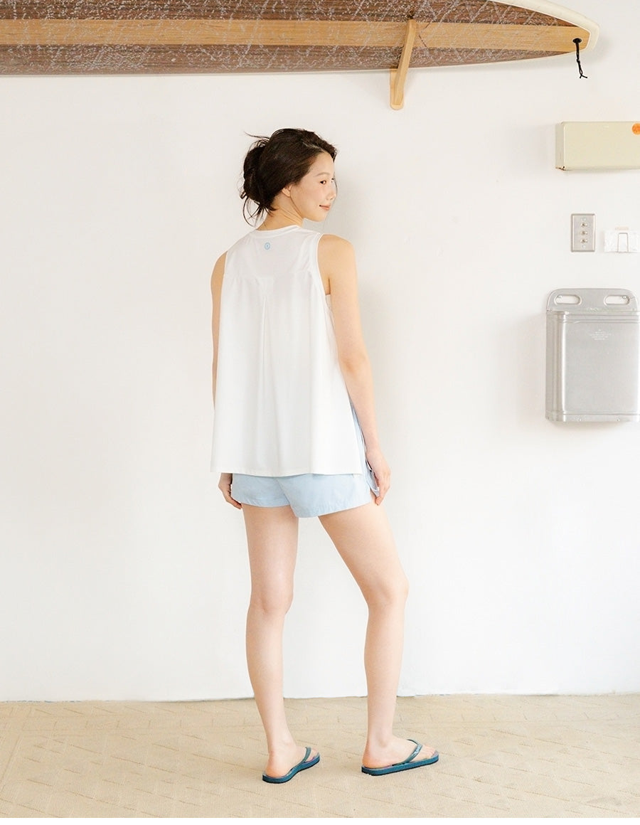 Barrel Women Neon Board Rash Tank-WHITE9
