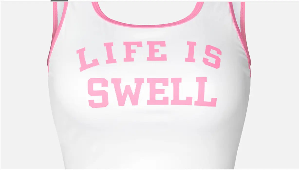 Barrel Women Typography Tank Top-WHITE14