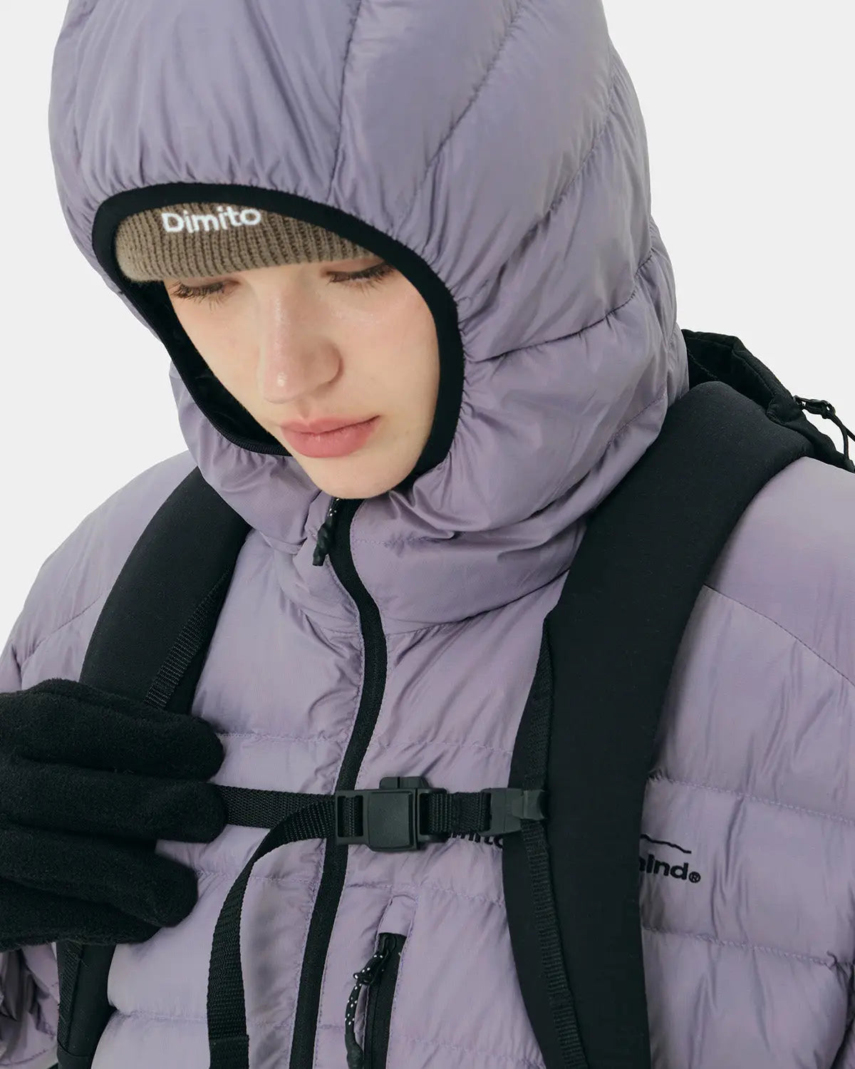 Dimito Pullover Light Down Jacket Fall-Purple Ash_image2