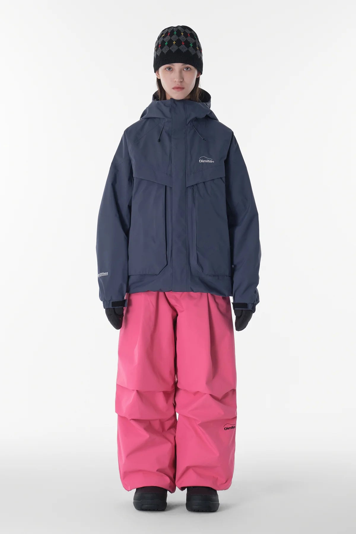 Dimito Basic Wide Snow Pants-FUCHSIA8