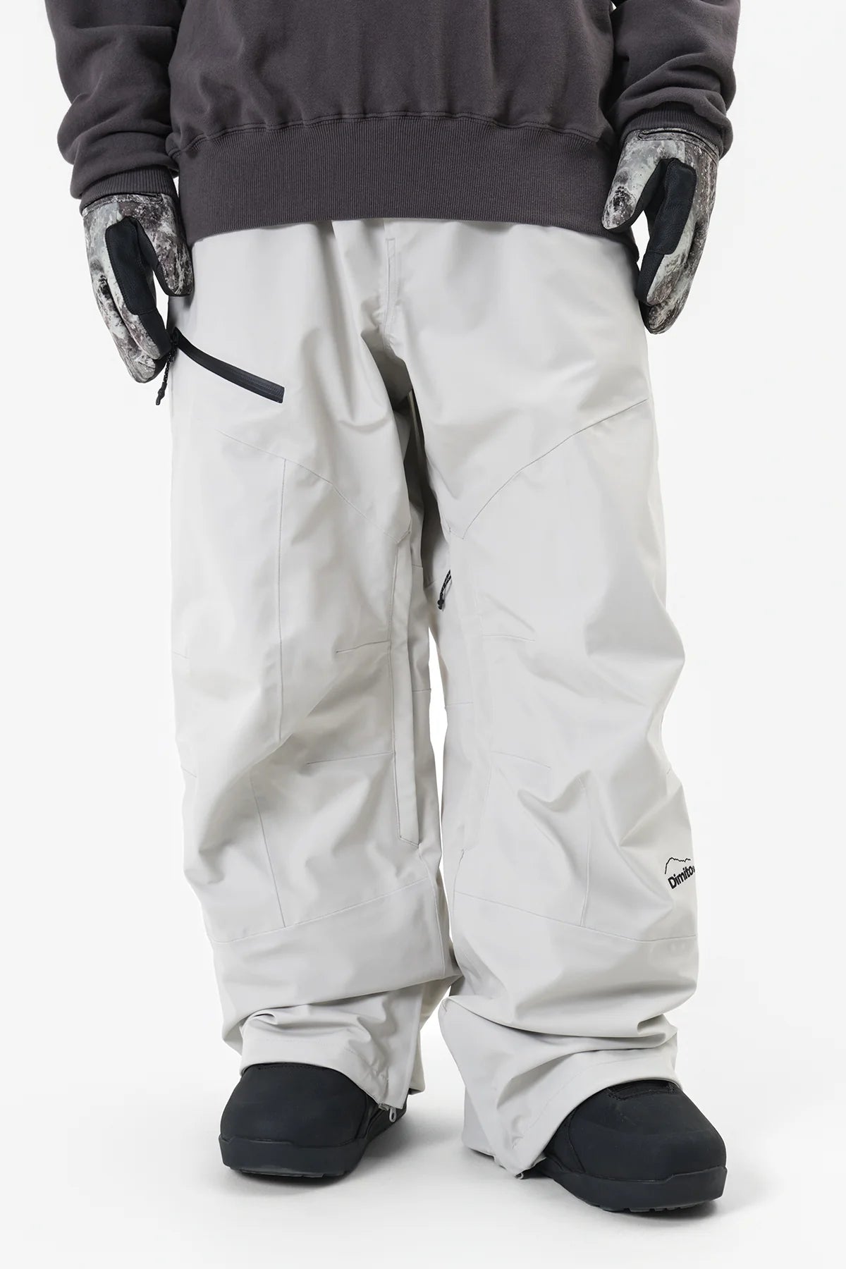 Dimito Level 2L Relax Snow Pants-WHITE5
