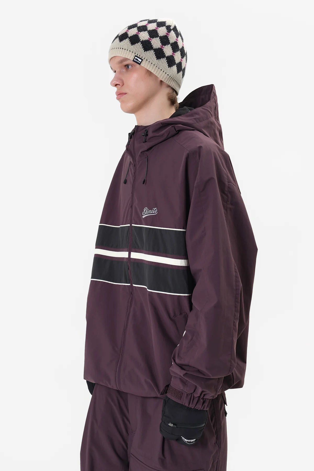 Dimito Line Wind Snow Jacket-WINE6