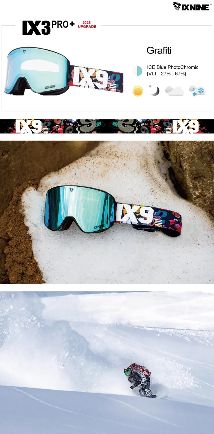 Ixnine Ix3-05 Photochromic Snow Goggle-grafiti-pic1