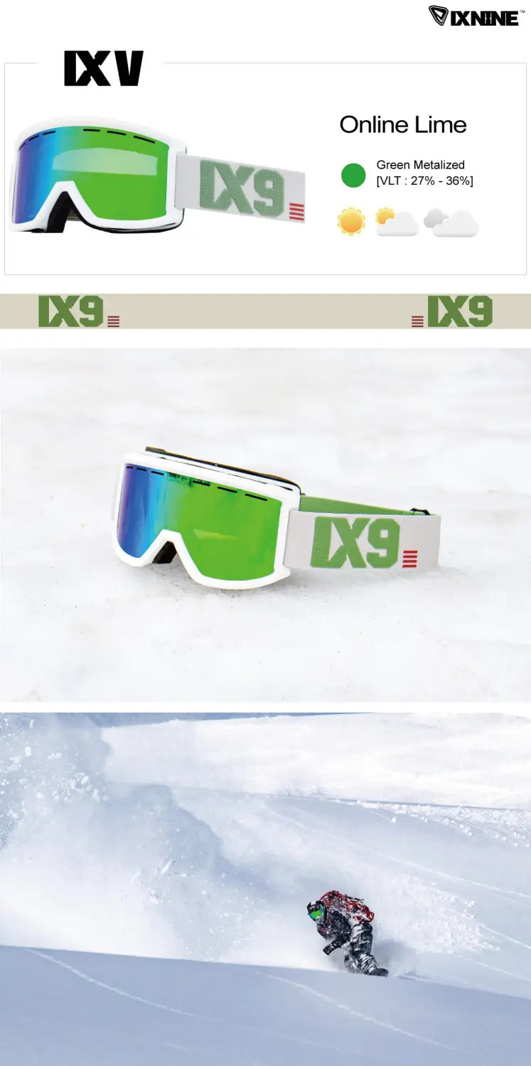 Ixnine Ix5-10 Snow Goggle-lime-pic1