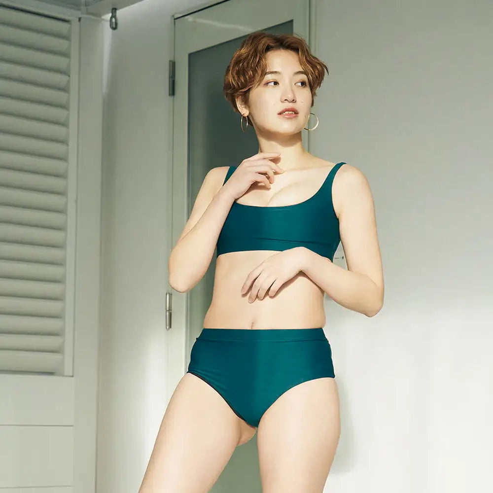 Maka-hou Women High Waist Bikini Panties-green (japanese Brand)