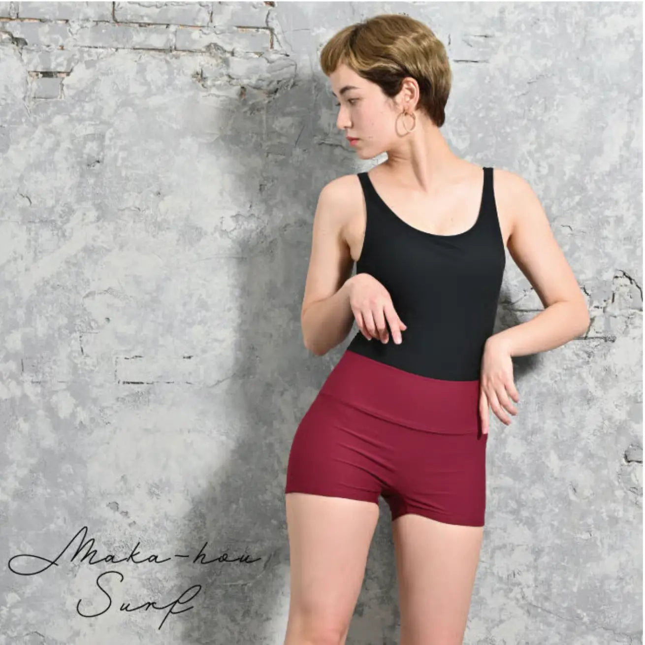 Maka-Hou Women Highcut Water Shorts-ENJI_2