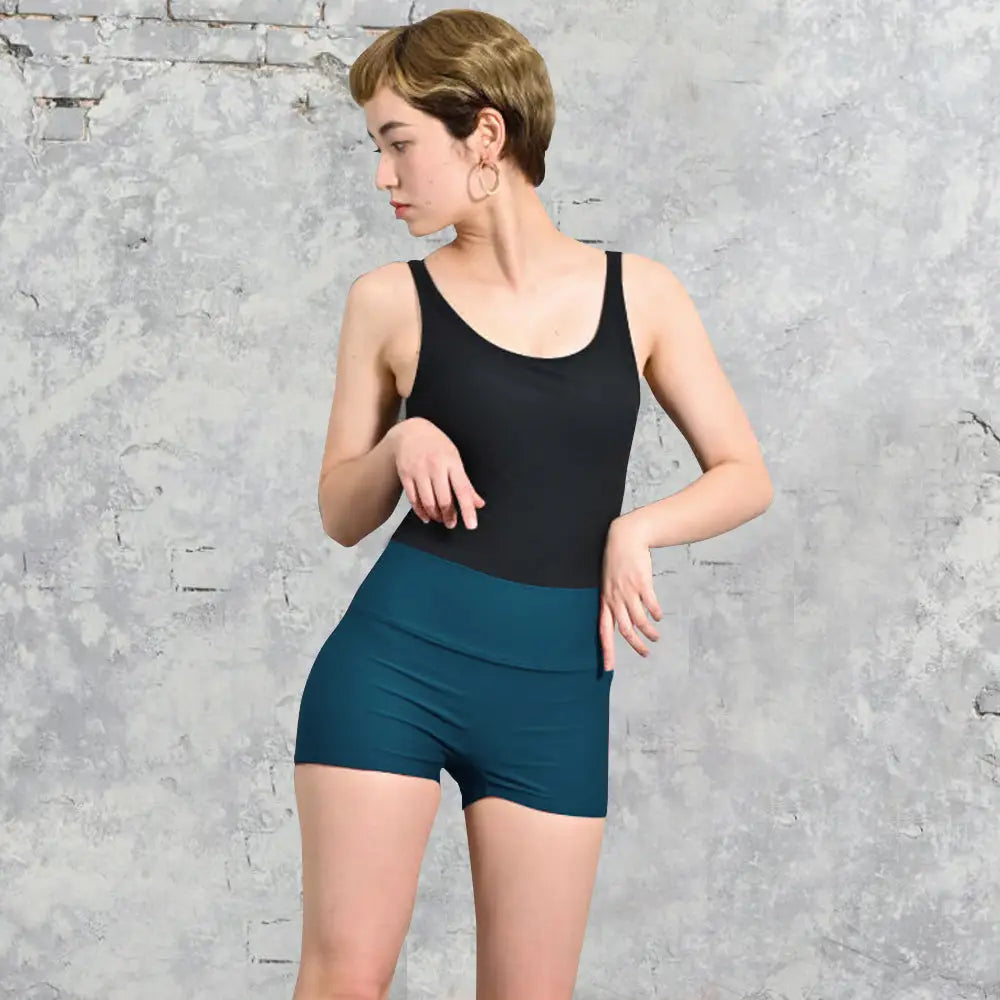 Maka-Hou Women Highcut Water Shorts-GREEN_image1