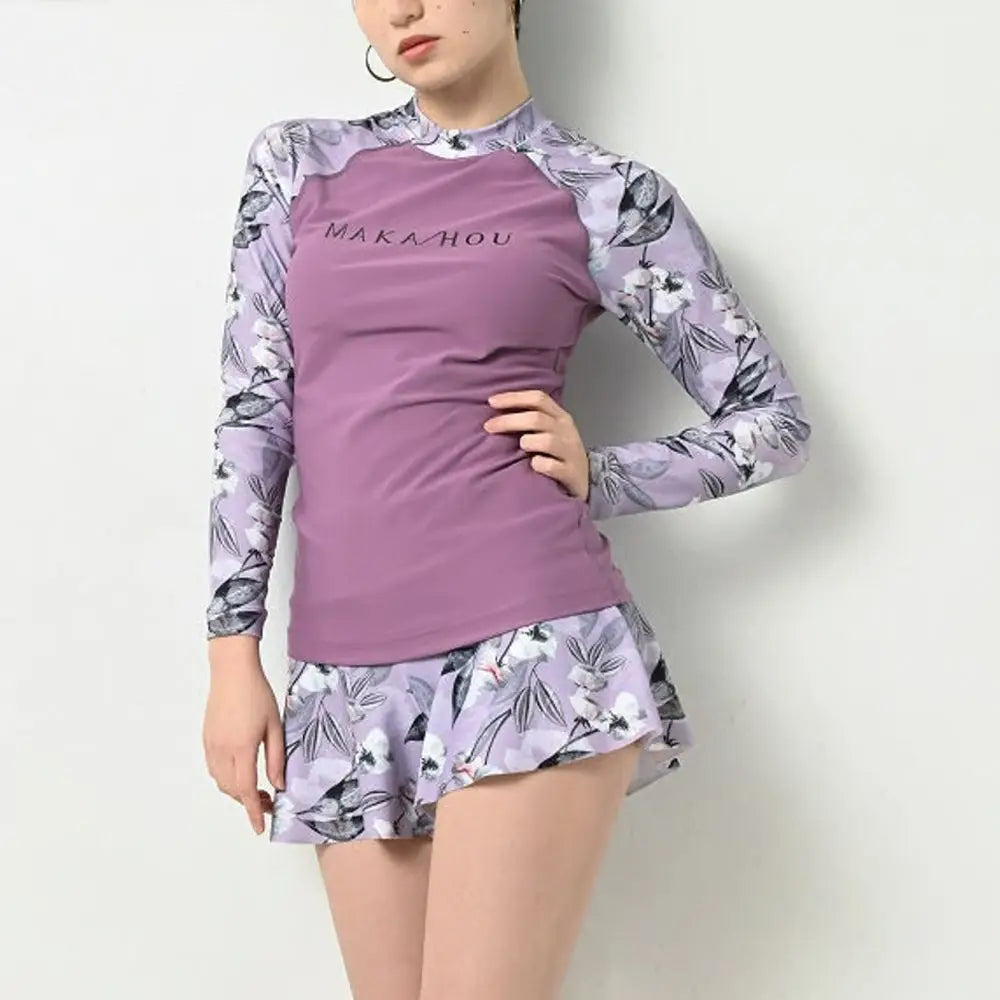 Maka-Hou Women Long Sleeve Rashguard-REAL FLOWER_image1