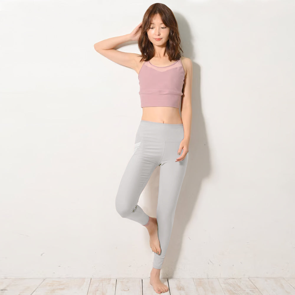 Maka-Hou Women Mesh Water ＆ Yoga Leggings-GRAY_image1