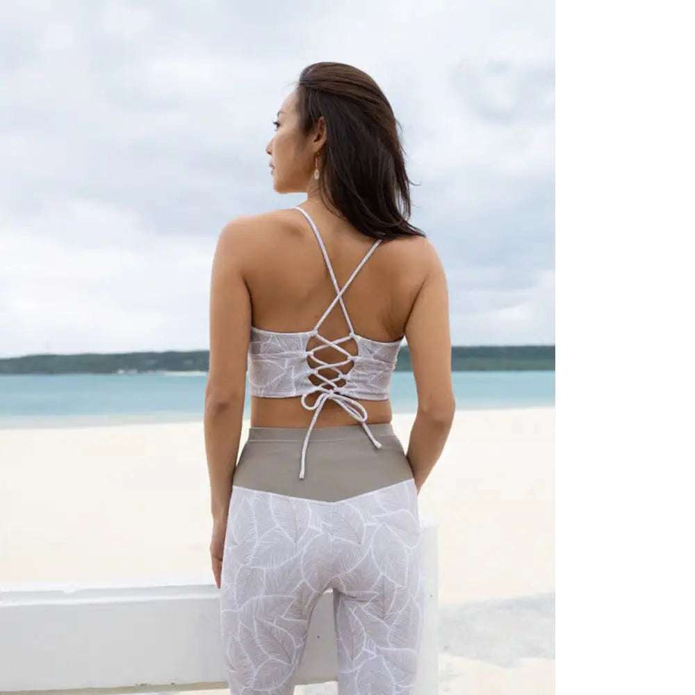 Maka-Hou Women Reversible Bikini-BEIGE LEAF_image2