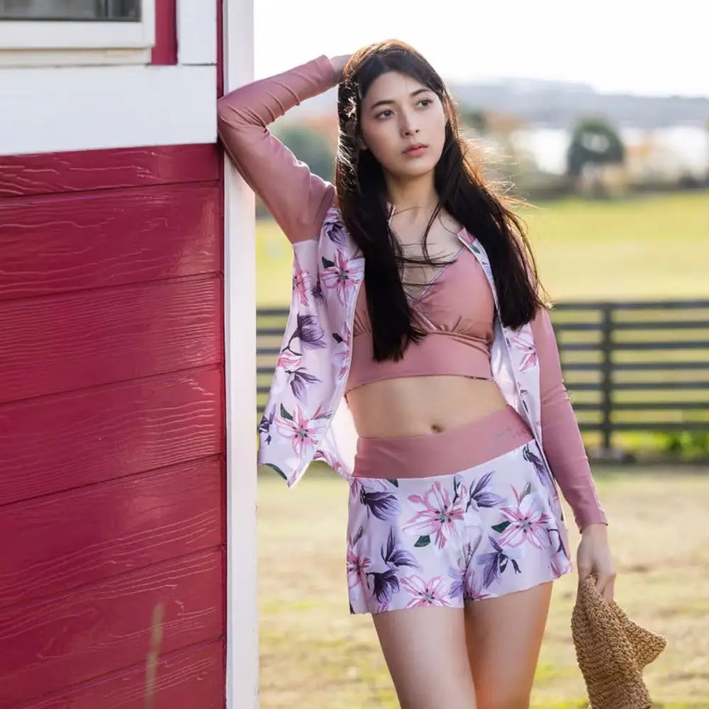 Maka-Hou Women Summer Shorts-LILY BLOOM3