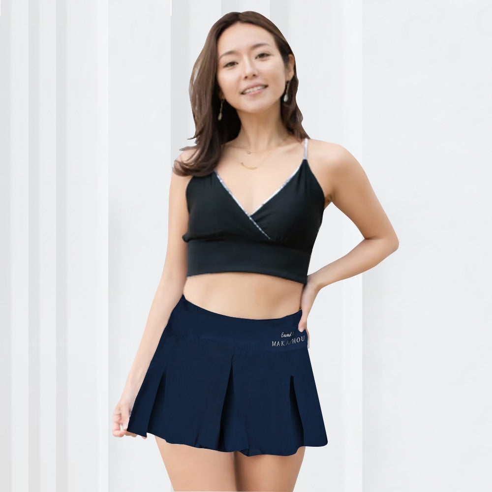 Maka-Hou Women Summer Shorts-NAVY3