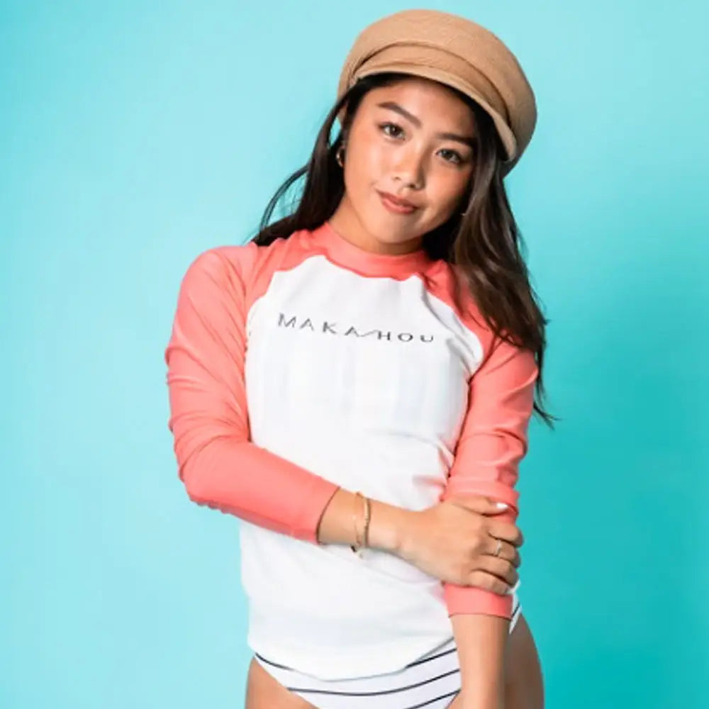 Maka-Hou Women Tropical Rashguard-PINK_image2