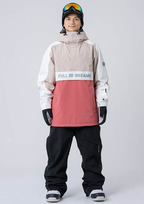 Nima Unisex Popover Snow Anorak-RED4