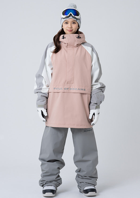 Nima Unisex Pullover Snow Jacket-PINK4