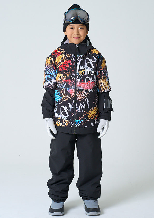 Nima Kids Graffiti Snow Suits-BLACK6