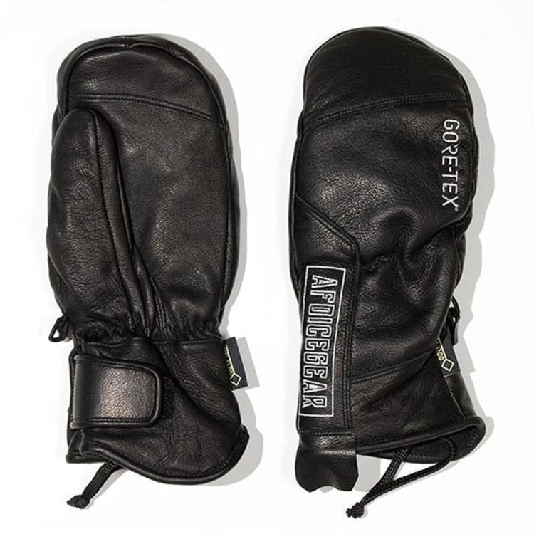 Gloves & Mittens / Snow: AFD GORE-TEX Leather Mitt Glove-BLACK/BLACK - AFDICEGEAR / S / Black/Black / 1920 Accessories AFDICEGEAR