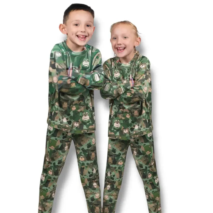 Base Layers: Airhole Kids Milk Fleece Thermal Set-MONKEY - 2025, Airhole, Base Layers, Charcoal, Clothing