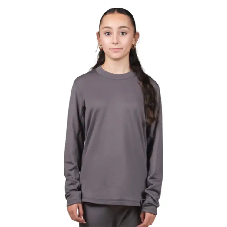 Base Layers: Airhole Women Waffleknit Thermal Top-CHARCOAL - Airhole / Charcoal / XS / 2025, Airhole, Base Layers, Charcoal, Clothing