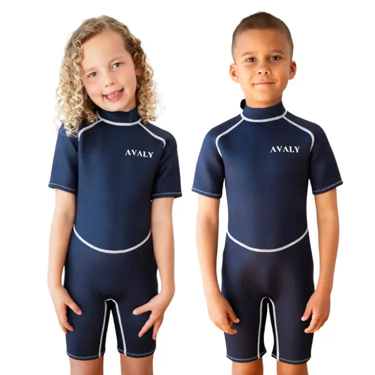 Wetsuits: Avaly Kids 2mm Shorty Wetsuit-BRIGHTON - Australian, AVALY, Fashion, Gear, HKWakefit | AVALY-24NAVY-M